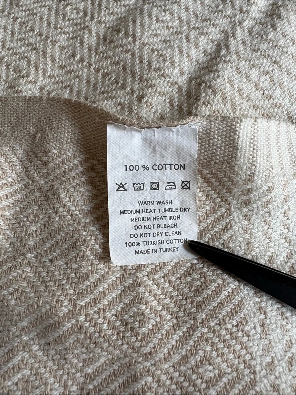 Teema Cream/Beige Turkish Towel